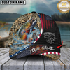 Maxcorners Fishing Camo Flag Patriot Personalized Cap (11 Breeds)