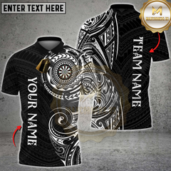 Maxcorners Darts Golden Tribal Multicolor Customized Name, Team Name 3D Shirts