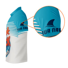 Maxcorners Deep Blue Shark Attack, Unleashing The Beast Of The Deep Fishing UPF Shirts, Mens Fishing Shirts Long Sleeve