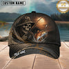 Maxcorners Fishing Skull Angler Moonlight Personalized 3D Cap
