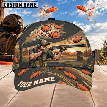 Maxcorners Trap & Skeet Shooting Countryside Clay Shooter Personalized Name 3D Cap