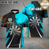 Maxcorners Darts Paint Basic Multilcolor Option Customized Name, Team Name 3D Polo Shirt