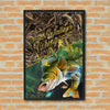Maxcorners Walleye Fishing Freshwater Strike Action Design Personalized Name 3D Poster
