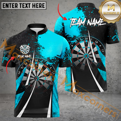 Maxcorners Darts Paint Basic Multilcolor Option Customized Name, Team Name 3D Polo Shirt