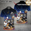 Maxcorners Bowling And Pins Funny Beer Drunken Fighting Customized Name, Team Name 3D Shirt (4 Colors)