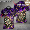 Maxcorners Darts Dynamic Sharp Geometric Lines Gold Sparkles Target Board Graphic Multicolor Customized Name, Team Name 3D Shirts