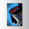 Maxcorners Marlin Fishing Modern Graphic Splash Design Personalized Name 3D Poster