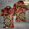 Maxcorners Darts Shamrock Clover Flying Darts Golden Rays Target Board Graphic Multicolor Customized Name, Team Name 3D Shirts