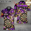 Maxcorners Darts Shamrock Clover Flying Darts Golden Rays Target Board Graphic Multicolor Customized Name, Team Name 3D Shirts
