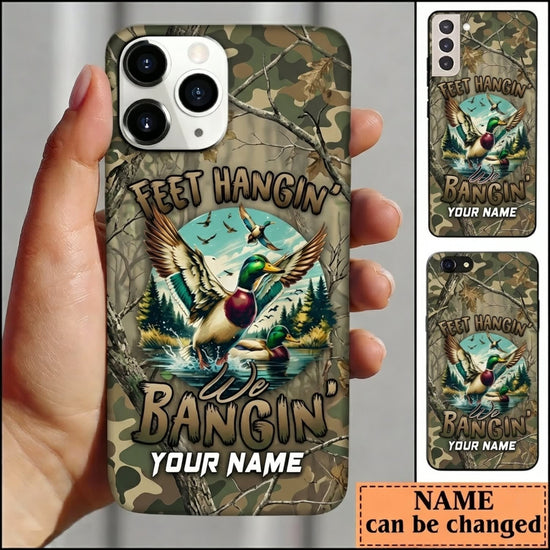 Maxcorners Hunting Deer Hunting Dog Green Camo Personalized Name 3D Phone Case