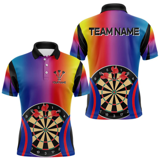 Maxcorners Persionalized Multi-Color Dartboards Dart Shirt For Men, Custom Dart Jerseys LM064
