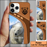 Maxcorners Polar Bear Hunting Personalized Name Phone Case