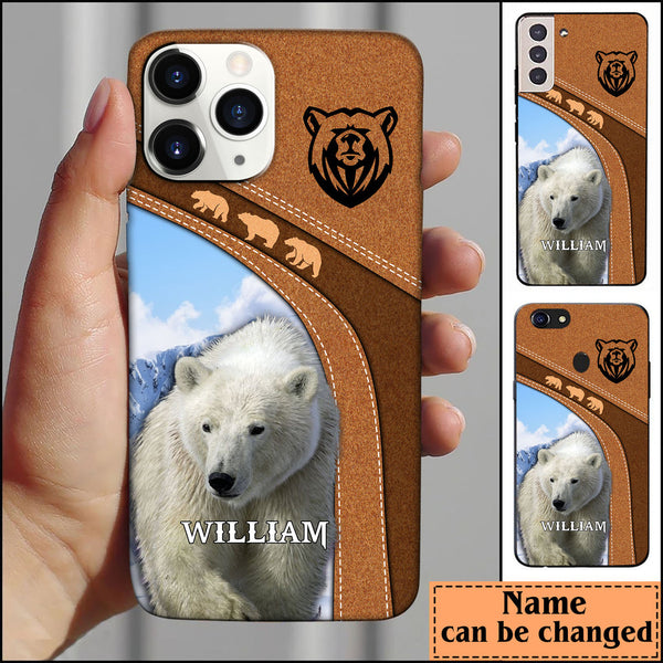 Maxcorners Polar Bear Hunting Personalized Name Phone Case