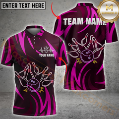 Maxcorners  Neon Bowling Explosion Multicolor Customized Name, Team Name 3D Shirts
