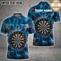 Maxcorners Darts Storm Precision Multicolor Option Customized Name, Team Name 3D Polo Shirt