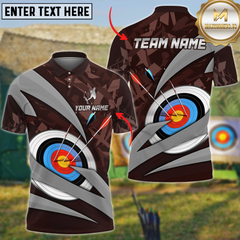 Maxcorners Archery Sliver Blade Personalized Name, Team Name 3D Unisex Shirt
