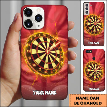 Maxcorners Darts Lightning Fire Dartboard Personalized Name 3D Phone Case