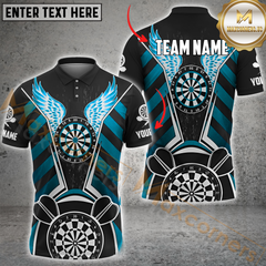 Maxcorners Dartboard Wings Darts Jersey Multicolor Option Personalized Name, Team Name 3D Polo Shirt