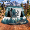 Maxcorners Hiking Hiker Silhouette Pine Forest Personalized Name 3D Cap