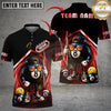 Maxcorners Billiards 8 Ball Funny Character Swirl Customized Name, Team Name 3D Shirt (6 Colors)