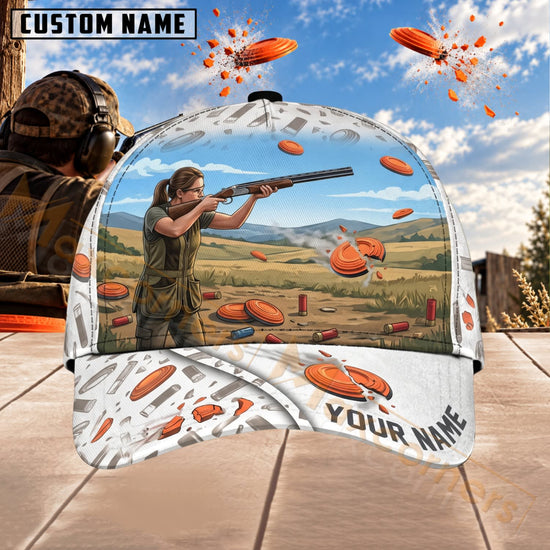 Maxcorners Trap & Skeet Shooting Outdoor Range Shooter Personalized Name 3D Cap