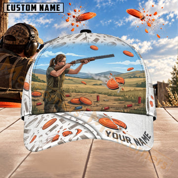 Maxcorners Trap & Skeet Shooting Outdoor Range Shooter Personalized Name 3D Cap