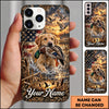 Maxcorners Duck Hunting German Wirehaired Pointer American Flag Sunset Marsh Personalized Name 3D Phone Case - Yellow Labrador Retriever