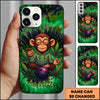 Maxcorners Bowling Green Smoke Monkey Meditation Personalized Name Phone Case