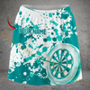 Maxcorners Darts Paint Splatter Dartboard Personalized 3D Skirts With Shorts
