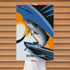 Maxcorners Salmon Fishing Abstract Motion Wave Design Personalized Name 3D Poster
