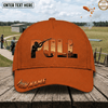 ( 6 Colors ) Maxcorners Clay Pigeon Trap Shooting Pull Shooter Silhouette Sunset Design Custom Name Classic Cap