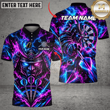 Maxcorners Darts Bull Skull & Futuristic Dartboard Graphic Customized Name, Team Name 3D Shirts