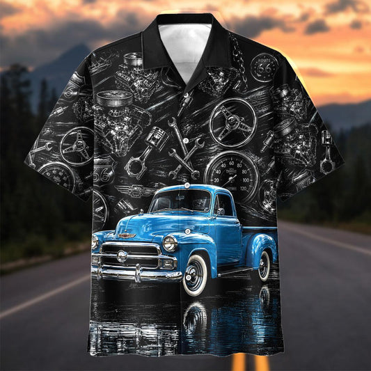 Maxcorners Personalized Vintage 1954 Chevrolet 3100 Pickup Truck Hawaiian Shirt