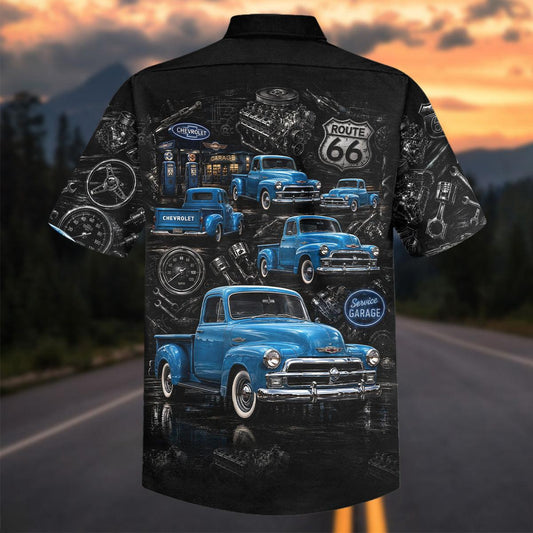 Maxcorners Personalized Vintage 1954 Chevrolet 3100 Pickup Truck Hawaiian Shirt