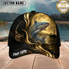 Maxcorners Fishing Moonlight Gold Ocean Personalized 3D Cap
