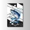 Maxcorners Salmon Fishing Tech Carbon Geometry Splash Design Personalized Name 3D Poster