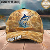 Maxcorners Fishing Golden Faith Open Bible Splash Personalized Name 3D Cap (12 Fish Species)