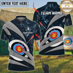 Maxcorners Archery Sliver Blade Personalized Name, Team Name 3D Unisex Shirt