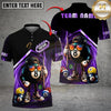 Maxcorners Billiards 8 Ball Funny Character Swirl Customized Name, Team Name 3D Shirt (6 Colors)