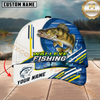 Maxcorners Fishing Blue Wave Personalized Name 3D Cap