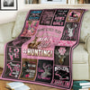 Maxcorners Real Girls Go Hunting Fleece Blanket - Pink Deer Hunting Gift for Women LM1611