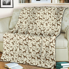 Maxcorners Deer Hunting Pattern Fleece Blanket - Gift for Hunters Men Women Home Accessories LM1611