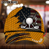 Maxcorners Golf American Flag Golf Ball & Crossed Clubs Personalized Name 3D Cap