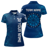 Maxcorners Men’s Darts Team Shirt - Navy Camo Pattern And Dartboard | Custom Name Option LM2404