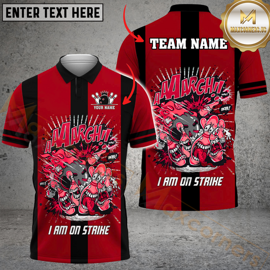 Maxcorners Bowling Comic Strike Explosion Multicolor Personalized 3D Shirt