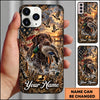 Maxcorners Duck Hunting German Wirehaired Pointer American Flag Sunset Marsh Personalized Name 3D Phone Case - Chocolate Labrador Retriever