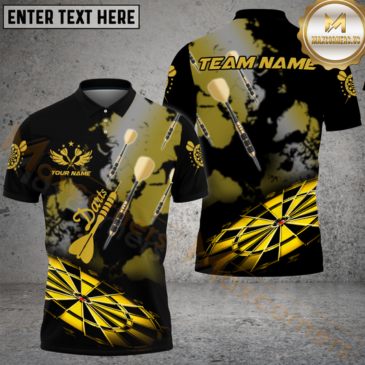 Maxcorners DartBoard Hazy Smoke Darts Jersey Multicolor Option Customized Name, Team Name 3D Shirt