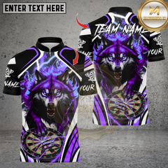 Maxcorners Darts Wolf With Dartboard Multicolor Customized Name Team Name 3D Shirts