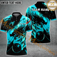 Maxcorners Dragon Golden Ball Fire Bowling Jersey Multicolor Options Personalized Name, Team Name 3D Shirt