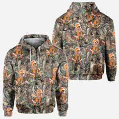 Maxcorners Photo Inserted Hunter, Personalized Hunting All Over Shirt, Personalized 3D Hoodie For Hunting Lover TU2611